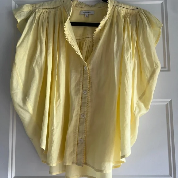 Madewell size small yellow billowy flow top - now in stores - Picture 4 of 12